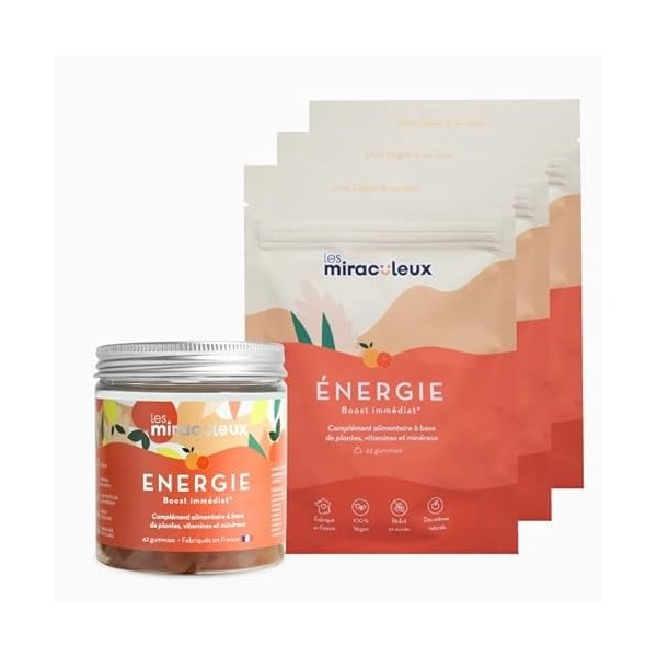 mium LAB - Complément alimentaire Energie Coffret 1 pot + 3 doypacks - Gummies Multivitamines et Minéraux - Arôme Naturel et 