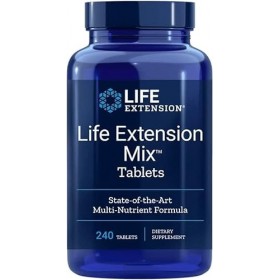 Life Extension, Multivitamin Mix, 240 Comprimés, Testé en Laboratoire, Sans Gluten, Sans Soja, Sans OGM