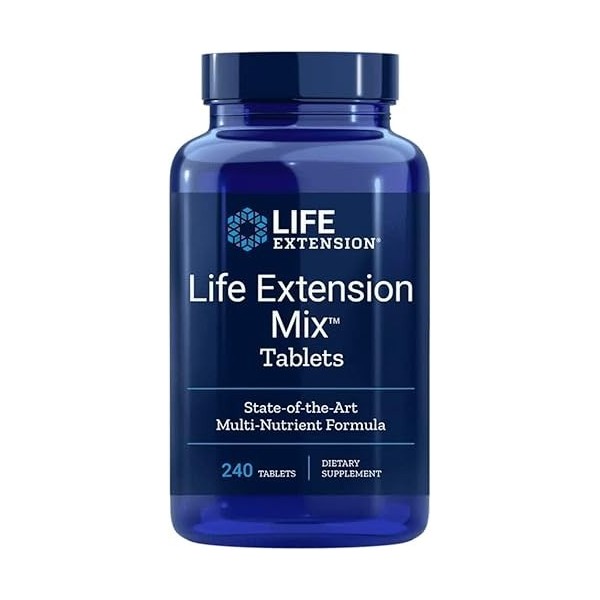 Life Extension, Multivitamin Mix, 240 Comprimés, Testé en Laboratoire, Sans Gluten, Sans Soja, Sans OGM