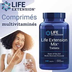 Life Extension, Multivitamin Mix, 240 Comprimés, Testé en Laboratoire, Sans Gluten, Sans Soja, Sans OGM
