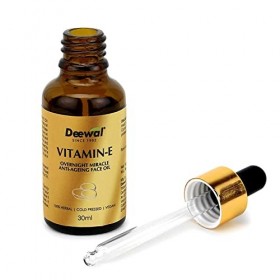 QURA Overnight Miracle Huile visage naturelle anti-âge Vitamine E pour homme et femme 30 ml