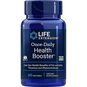 Life Extension, Once-daily Health Booster, 60 Capsules molles, Testé en Laboratoire, Sans Gluten, Sans Soja, Sans OGM