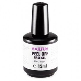 Nailfun Gel Base Peel Off [1 x 15 ml gel de base en] déhoussable UV + LED – ablösbares