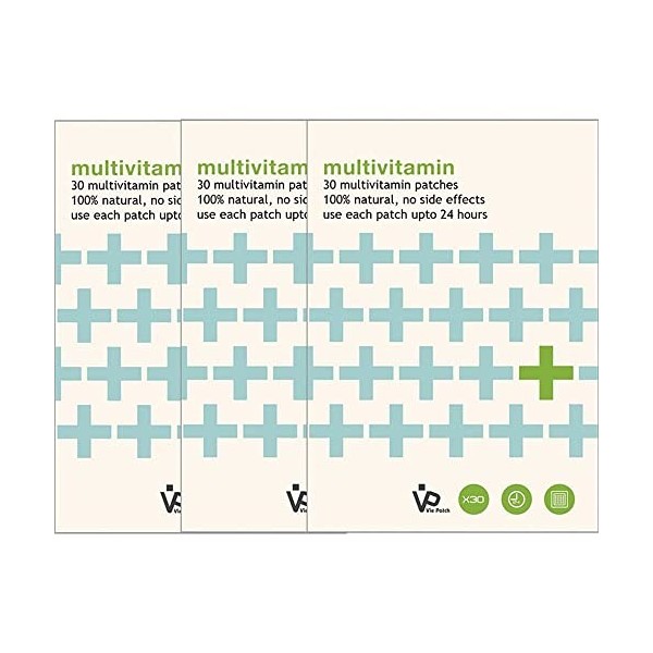 VIE Healthcare Lot de 3 Patchs multivitamines 30 x 3 , Multicolore, Taille Unique