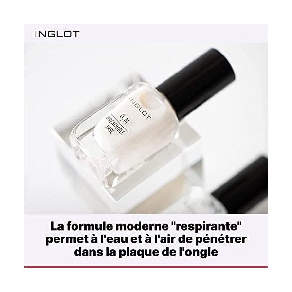 INGLOT Base Coat de Vernis à Ongles Perméable | Base de Vernis Protectrice | Vernis à Ongles Primer Respirant | Renforce la D