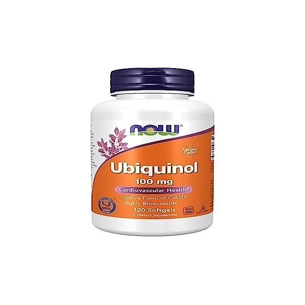 Now Foods Ubiquinol 100mg 120 Capsules molles Coenzyme Q10