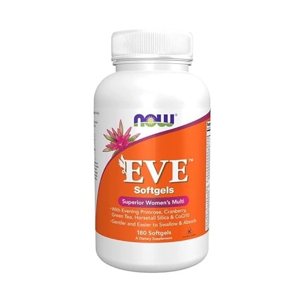 NOW Foods Eve Lot de 180 gélules multivitamines pour femme