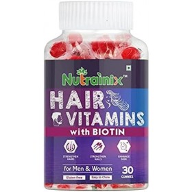 SMED Nutrainix – Lot de 30 bonbons gélifiés végétariens avec biotines pour des cheveux sains, une peau et une peau sublimer l