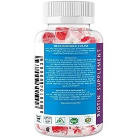 SMED Nutrainix – Lot de 30 bonbons gélifiés végétariens avec biotines pour des cheveux sains, une peau et une peau sublimer l