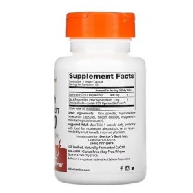 Doctors Best High Absorption CoQ10 avec BioPerine, 400 mg - 60 vcaps, santé cardiaque et soutien énergétique