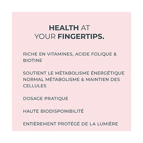 NUTRIQ Hair, Nails & Skin Gommes vitaminées - Vitamin Gummies avec biotine et zinc pour adultes - fortement dosé - 60 pièces 