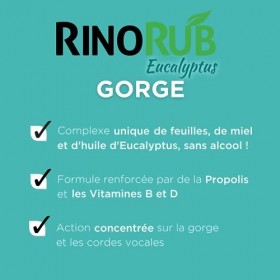 Forté Pharma - RinoRub Spray Gorge| Complément alimentaire Gorge - Maux de gorge, Gorge irritée, Cordes vocales | Huile essen