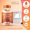 Gummies à la Vit C - 60 Bonbons gélifiés Multivitamines et Minéraux Vegan à mâcher enrichies de Zinc, de Vit B12, de Biotine,