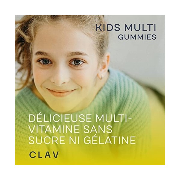 Multi-Vitamines Enfants - Sans Sucre - Multivitamines Gummies pour Enfants et Adults - Nutriments Essentiels - 60 portions - 