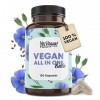 Vegan Complex - Vitamin B12 K2 D3 Iron Zinc Selenium and Omega 3 Vegan - 120 Capsules - Especially for Vegetarians and Vegans