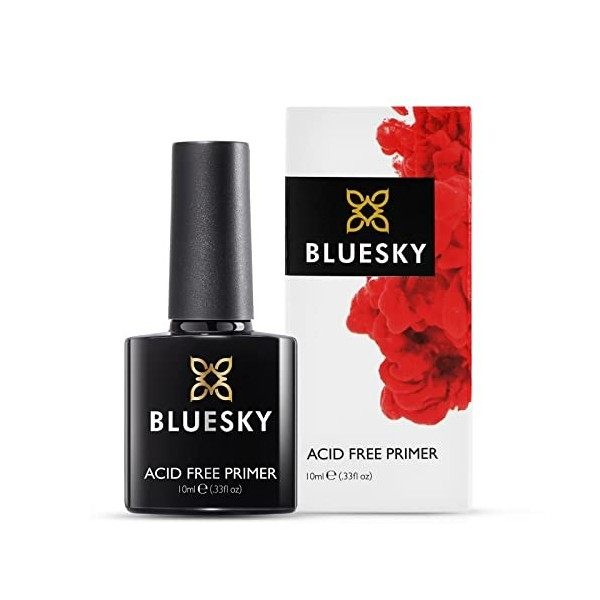 Bluesky Nail Primer pour ongles de gel - Grand préparation à ongles en gel sans acide, Adhésion vernis en gel, empêche le ver