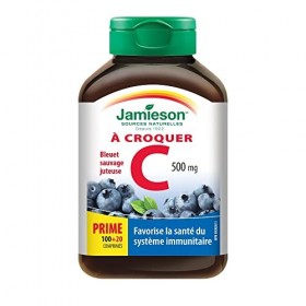 Jamieson Vitamin C 500mg Chewable - Blueberry Format 100+20 Tablets