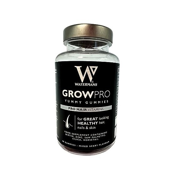 GrowPro Yummy Gummies Vitamines pour cheveux, ongles et peau, vitamines pour la croissance des cheveux - Vitamines pour la cr