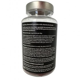 GrowPro Yummy Gummies Vitamines pour cheveux, ongles et peau, vitamines pour la croissance des cheveux - Vitamines pour la cr