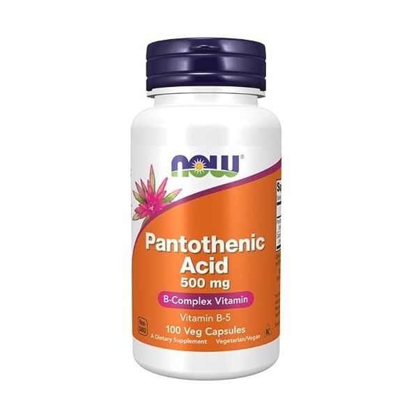 NOW Foods Pantothenic Acid, 500 mg – 100 gélules