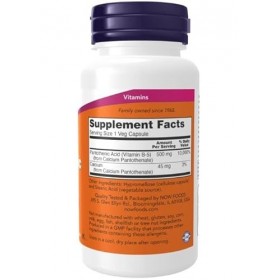 NOW Foods Pantothenic Acid, 500 mg – 100 gélules