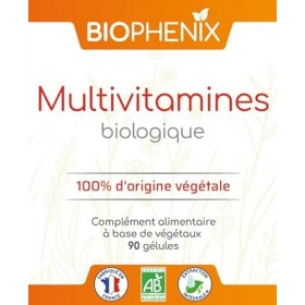 Biophénix Multivitamines biologiques 90 gélules - Complément alimentaire BIO 100% naturel à base de végétaux - Lutte contre l