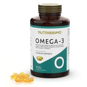 NUTRISSIMO Omega 3 Softgel 3000mg GELITA® | Anti-régurgitation | 120 capsules douces dOmega-3 | Haute concentration EPA 1050