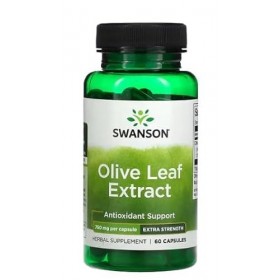 Swanson Olive Leaf Extract, 750 mg Super Strength – 60 caps, soutien immunitaire naturel et antioxydants