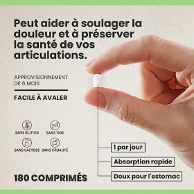 CYB | Glucosamine et Chondroïtine - Vitamine C - Vitamine E - Suppléments pour le Soin des Articulations - 180 Comprimés - Su