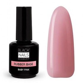 RUBBER BASE BABY PINK 15ML - GUMMY BASE AVEC UNE GRANDE FLEXIBILITÉ - IDÉALE POUR LES ONGLES FINS, FAIBLES ET CASSANTS - BLAC