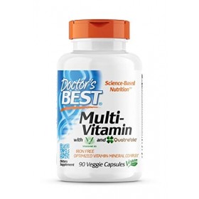 Doctors Best, Multivitamines avec Vitashine D3 et Quatrefolic, 90 Capsules végétaliennes, Testé en Laboratoire, Sans Gluten,