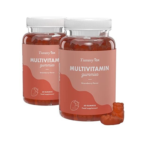 Gummies Multivitaminés et Minéraux | Biotine, Acide Folique, Vitamine C, Vitamine E et 6 Autres Micronutriments | 120 Gummies