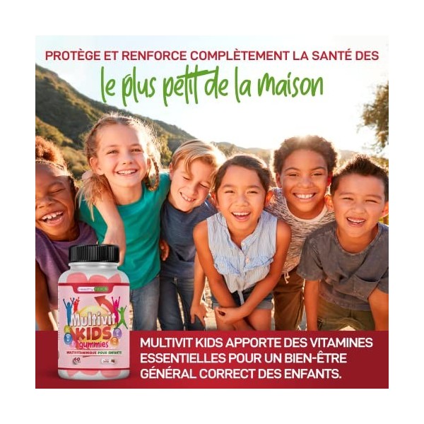 Complexe Multivitaminé pour enfants | Renforce et protège les défenses | Apporte énergie et bien-être | Favorise une croissan