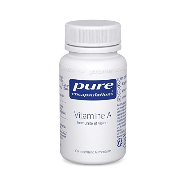 Pure Encapsulations - Vitamine A - Immunité et Vision - 60 Capsule