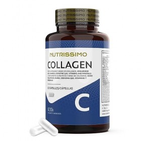 NUTRISSIMO Collagène + Acide Hyaluronique + Biotine + Coenzyme Q10 + Vitamines A, C non acide , D et B12 + Zinc | 90 capsule