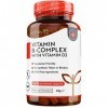 Vitamine B Complex Extra Fort avec Vitamine D - 365 Comprimés 1 an dApprovisionnement - Sans Gluten - 8 Vitamines B actives 