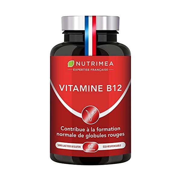 Vitamine B12 Pure - Adapté aux Végétariens et Vegan - 1000 µg de Cyanocobalamine - Fonctions Vitales, Système Nerveux & Immun