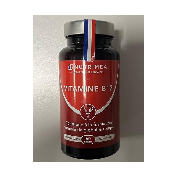 Vitamine B12 Pure - Adapté aux Végétariens et Vegan - 1000 µg de Cyanocobalamine - Fonctions Vitales, Système Nerveux & Immun