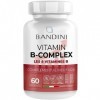 Bandini® Complex Vitamine B 60 CAPSULES - Vitamines B à dosage élevé - B1, B2, B3, B5, B6, B7, B9, B12, PABA, Bétaïne, Cholin