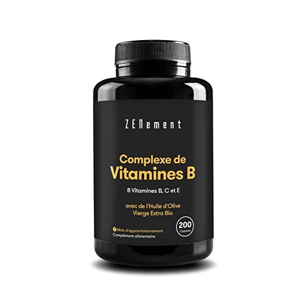 Complexe De Vitamines B, Avec Les 8 Vitamines B + Vitamines C Et E,...