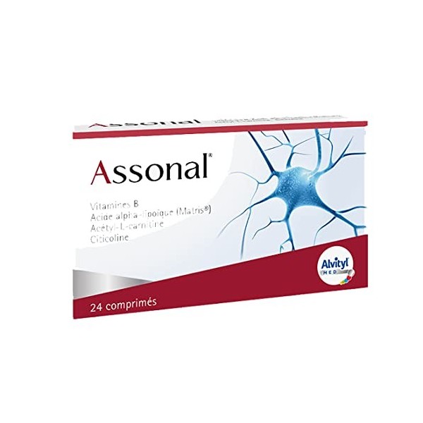 Alvityl Med - Assonal® - Complément alimentaire - Bon fonctionnement du métabolisme - Vitamine B2, B6, B12 et acide alpha-lip