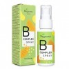 Vitamine B Complex Spray Vegavero® | Avec les 8 Vitamines B dont B12, Biotine, Niacine, Acide Folique B9 | Sans Additif Art