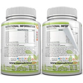 Vitamine B Complex 180 Comprimés Végétaliens 8 Vitamines par Comprimé Vitamines B1/B2/B3/B5/B6/B12/D-biotine/acide folique 6 