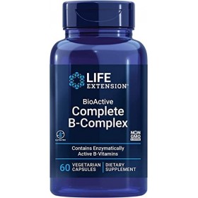 Life Extension, BioActive Complete B-Complex Complexe Complet de Vitamines B , 60 Capsules végétaliennes, Testé en Laboratoi