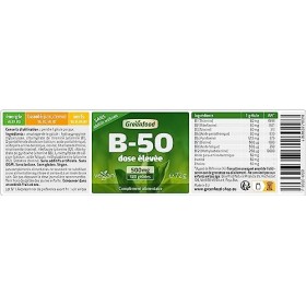 Greenfood B -Complex 50, dose élevée, gélules - toutes les vitamines du groupe B. SANS additifs artificiels. Sans OGM. Vegan.