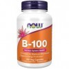 Now Foods, B-100, Vitamine B-Complex, Hautement Dosé, avec PABA, 100 Capsules végétaliennes, Testé en Laboratoire, Sans Glute