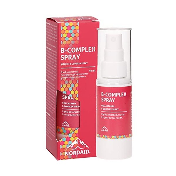 Vitamine B Complex Spray - Pour 2 Mois - Alternative aux gélules et aux gouttes - Vitamines B1, B5, B6, B9 et B12 - Vitamine 