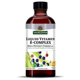 Natures Answer, Liquid Vitamin B Complex, Complexe de Vitamine B Liquide , Vegan, 240ml, Testé en Laboratoire, Sans Gluten,