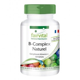 Fairvital | Complexe Vitamines B - issu de la levure de bière - VEGAN - 120 gélules - avec de la choline et de linositol