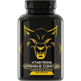 Vitamine B Complex Vitastrong | Contient Toutes les Vitamines B, B1 B2 B3 B5 B6 B7 Biotine B9 Acide Folique | Extra Fort,